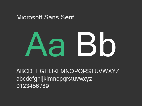 Microsoft Sans Serif