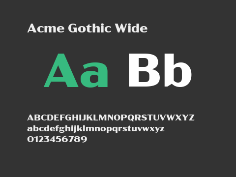 Acme Gothic Wide