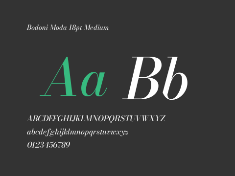 Bodoni Moda 18pt Medium