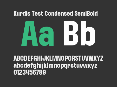 Kurdis Test Condensed SemiBold