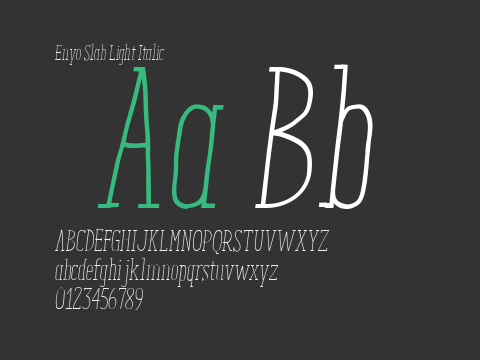 Enyo Slab Light Italic