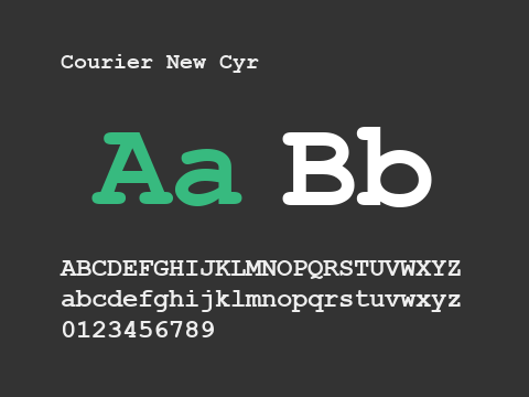 Courier New Cyr