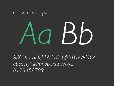 Gill Sans Std Light