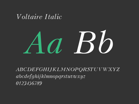 Voltaire Italic