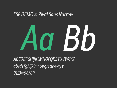 FSP DEMO - Rival Sans Narrow