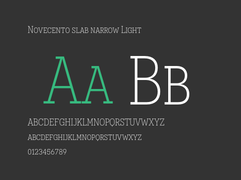 Novecento slab narrow Light