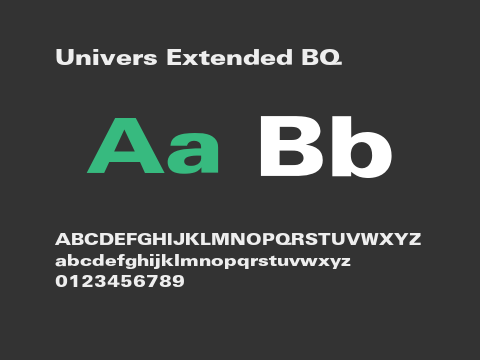 Univers Extended BQ