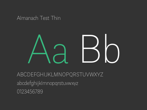 Almanach Test Thin