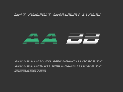 Spy Agency Gradient Italic