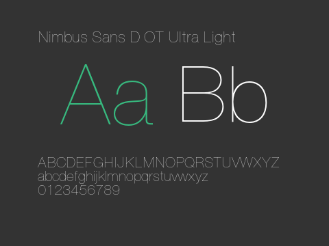 Nimbus Sans D OT Ultra Light