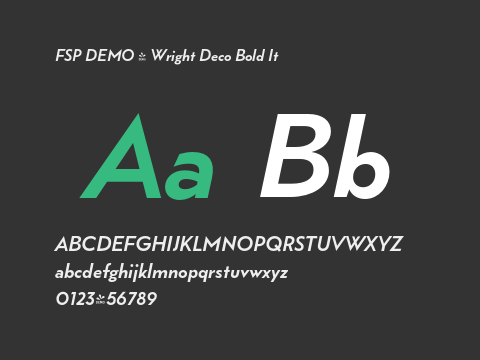 FSP DEMO - Wright Deco Bold It