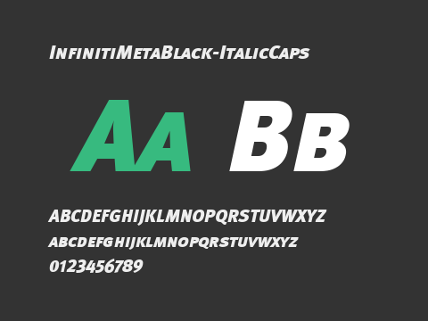 InfinitiMetaBlack-ItalicCaps