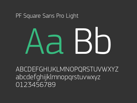 PF Square Sans Pro Light