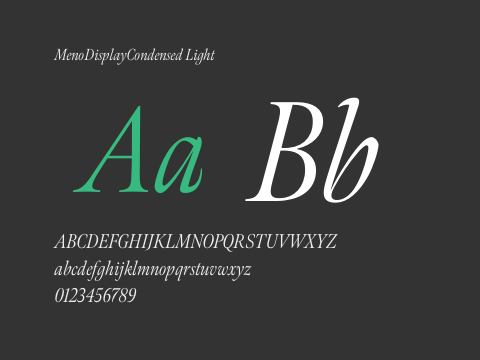 MenoDisplayCondensed Light