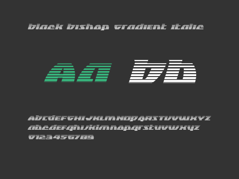 Black Bishop Gradient Italic