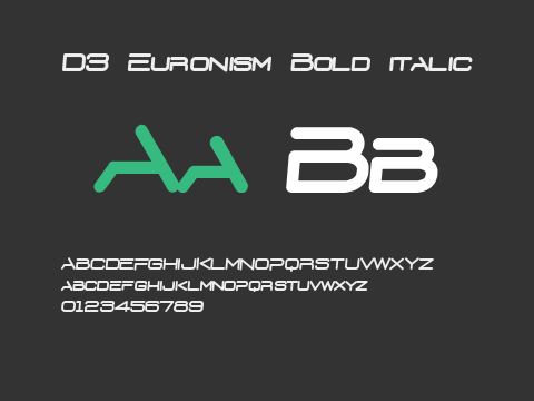 D3 Euronism Bold italic