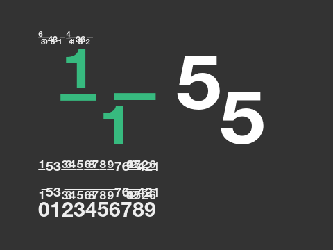 Helvetica Fractions