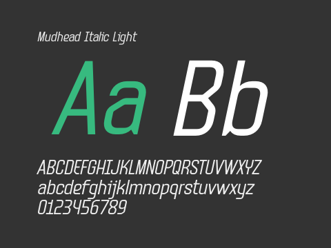 Mudhead Italic Light