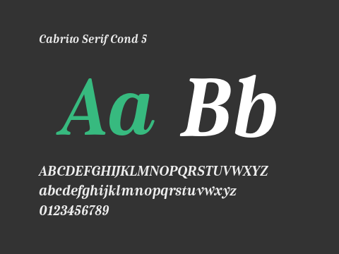 Cabrito Serif Cond 5