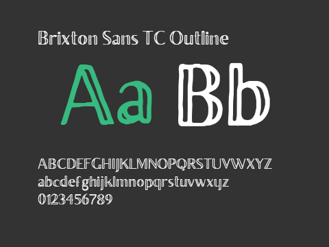 Brixton Sans TC Outline