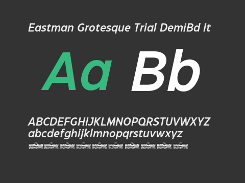 Eastman Grotesque Trial DemiBd It