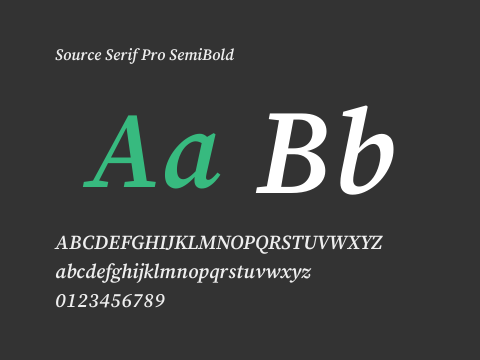 Source Serif Pro SemiBold