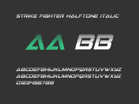 Strike Fighter Halftone Italic