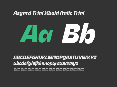 Asgard Trial Xbold Italic Trial