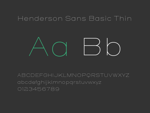 Henderson Sans Basic Thin