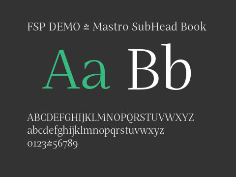 FSP DEMO - Mastro SubHead Book