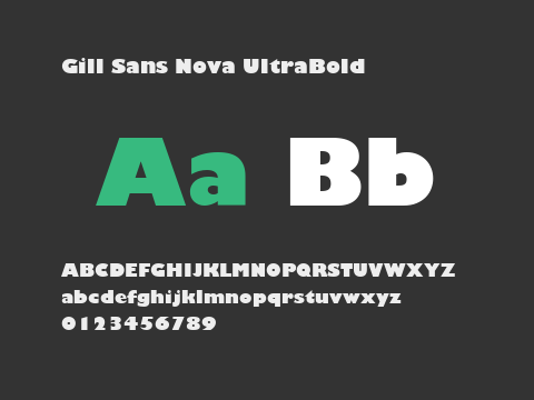 Gill Sans Nova UltraBold