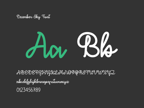 December Sky Font