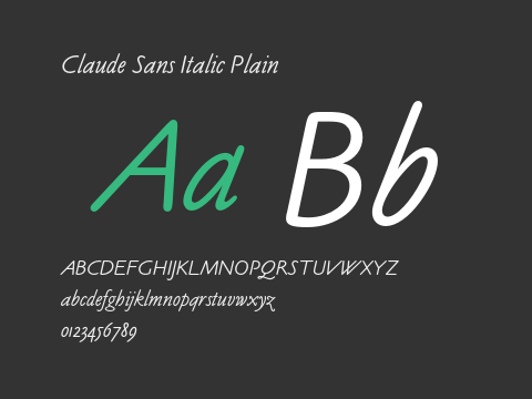 Claude Sans Italic Plain