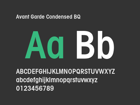 Avant Garde Condensed BQ