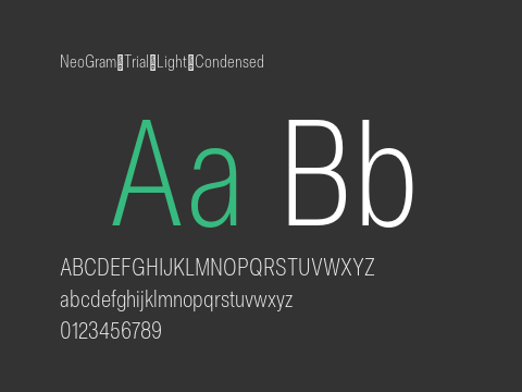 NeoGram Trial Light Condensed