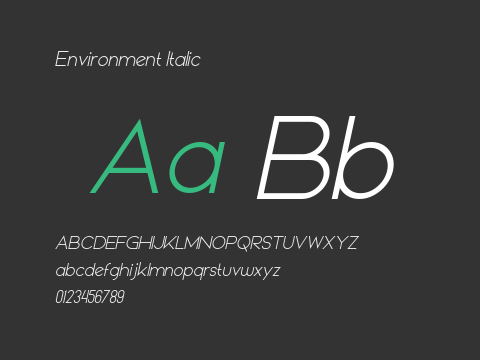 Environment Italic