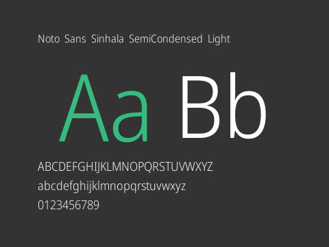 Noto Sans Sinhala SemiCondensed Light