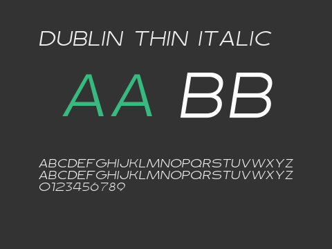 Dublin Thin Italic