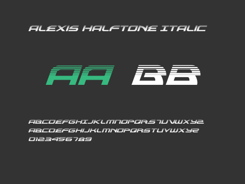 Alexis Halftone Italic