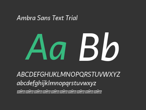 Ambra Sans Text Trial