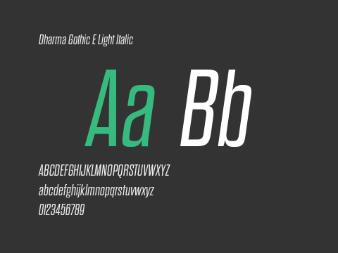 Dharma Gothic E Light Italic