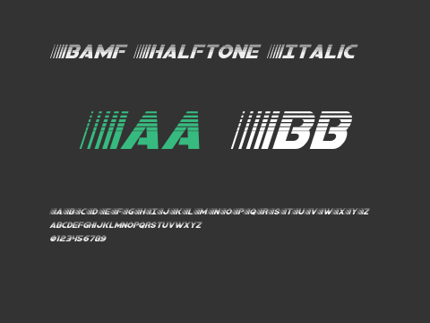 Bamf Halftone Italic