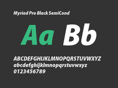 Myriad Pro Black SemiCond