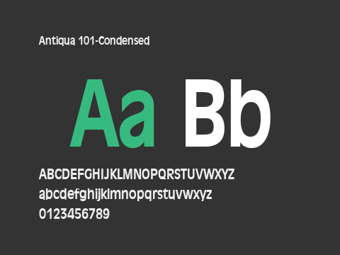 Antiqua 101-Condensed