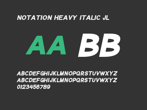 Notation Heavy Italic JL