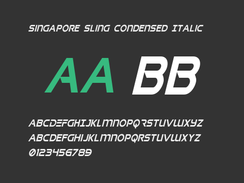 Singapore Sling Condensed Italic