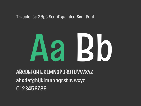 Truculenta 28pt SemiExpanded SemiBold