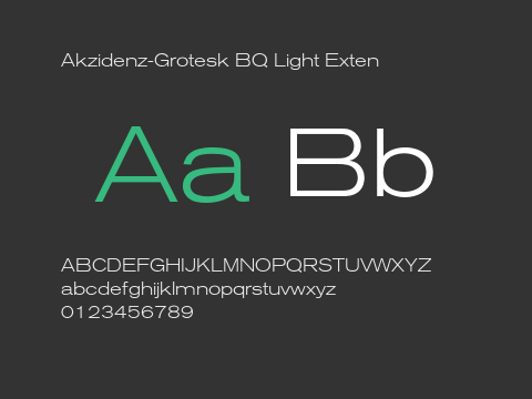 Akzidenz-Grotesk BQ Light Exten