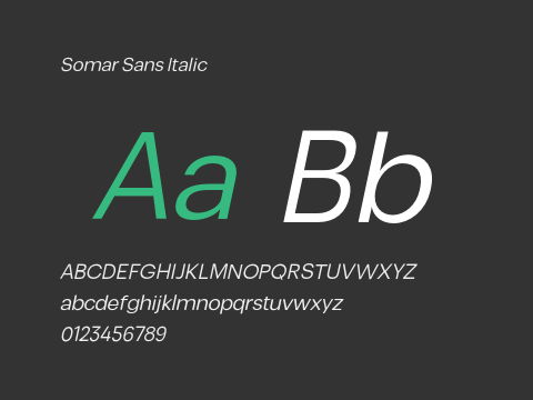 Somar Sans Italic