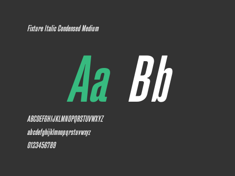 Fixture Italic Condensed Medium